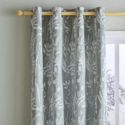 Dunelm Meadow Jacquard Lilypad Eyelet Curtains