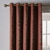Dunelm Opulent Chenille Red Eyelet Curtains