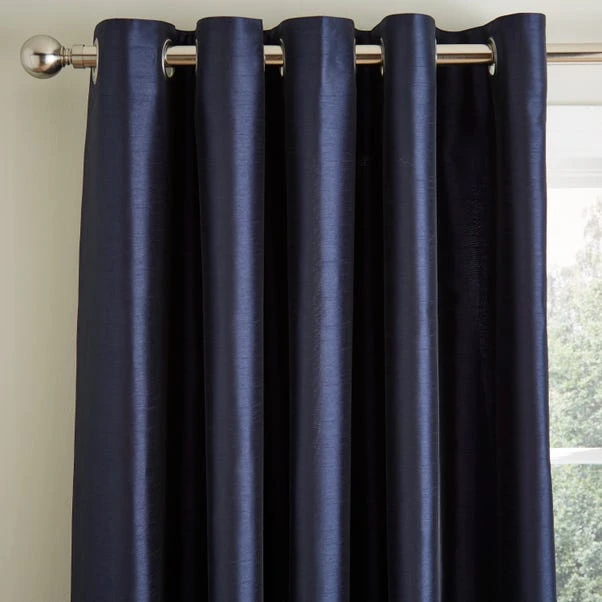 Montana Navy Eyelet Curtains