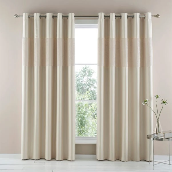 Dunelm Beverley Champagne Blackout Curtains - Image 2