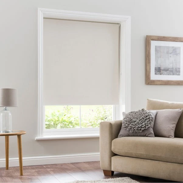Dunelm Natural Blackout Easy-Stick Roller Blind