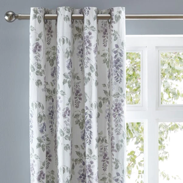 Dunelm Wisteria Mauve Eyelet Curtains