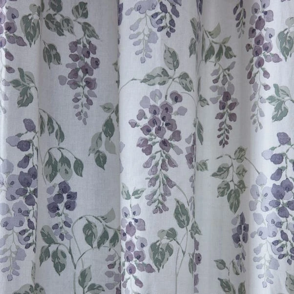 Dunelm Wisteria Mauve Eyelet Curtains - Image 3