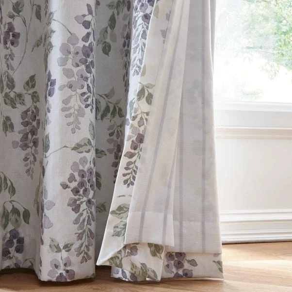 Dunelm Wisteria Mauve Eyelet Curtains - Image 6