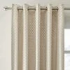 Dunelm Cut Velvet Champagne Thermal Eyelet Curtains