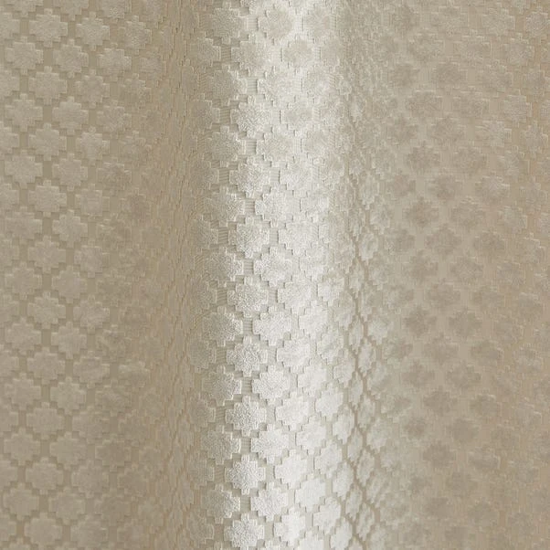 Dunelm Cut Velvet Champagne Thermal Eyelet Curtains - Image 3