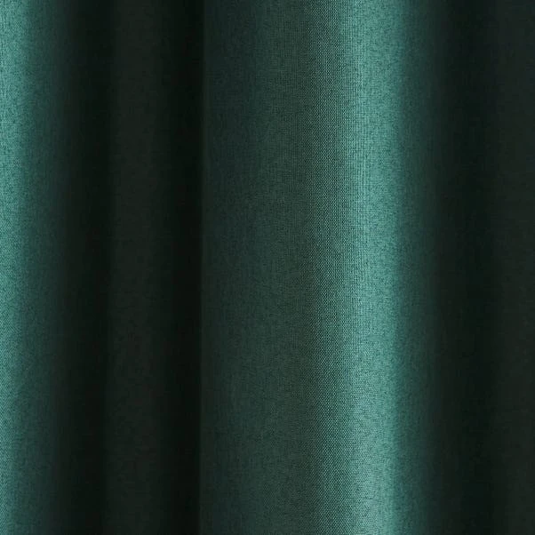 Dunelm Berlin Bottle Green Thermal Blackout Eyelet Curtains - Image 3