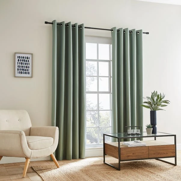 Dunelm Berlin Lilypad Thermal Blackout Eyelet Curtains - Image 2