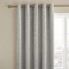 Dunelm Pearl Print Ice White Eyelet Curtains