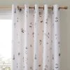 Dunelm Pressed Floral Blackout Eyelet Curtains