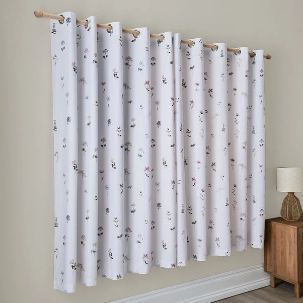 Dunelm Pressed Floral Blackout Eyelet Curtains - Image 3