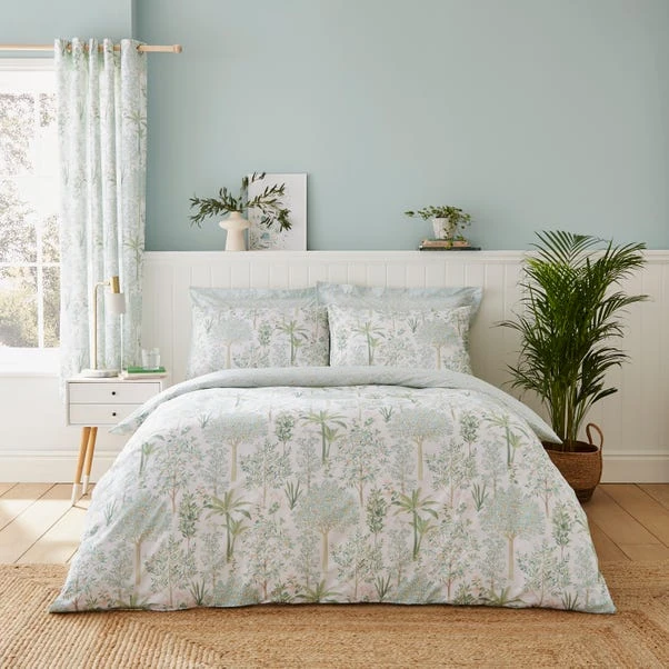 Dunelm Botanical Trees Sage Eyelet Curtains - Image 5