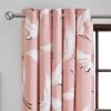 Dunelm Flying Cranes Blush Eyelet Curtains