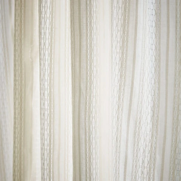 Pineapple Elephant Zofia Broderie Anglaise Slot Top Voile Curtain Panel - Image 3