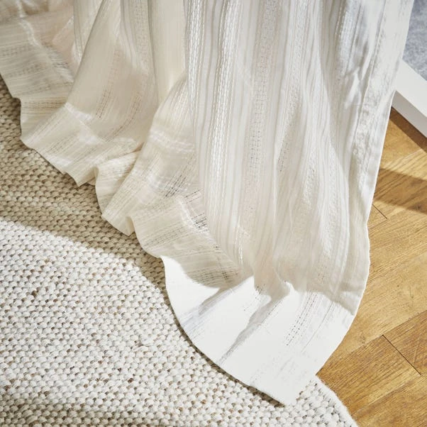 Pineapple Elephant Zofia Broderie Anglaise Slot Top Voile Curtain Panel - Image 5