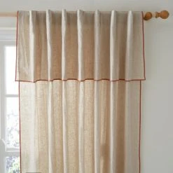 Dunelm Arizona Terracotta Hidden Tab Top Voile
