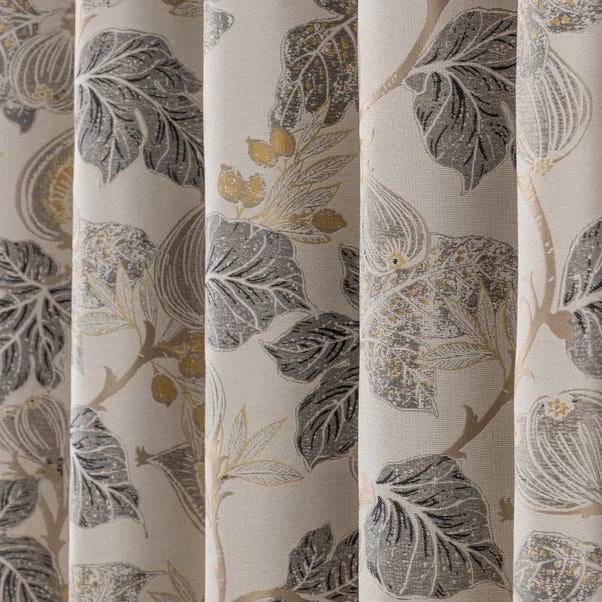 Dunelm Chianti Jacobean Ochre Eyelet Curtains - Image 3