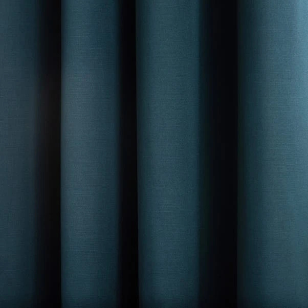 Dunelm Satin Peacock Eyelet Curtains - Image 3