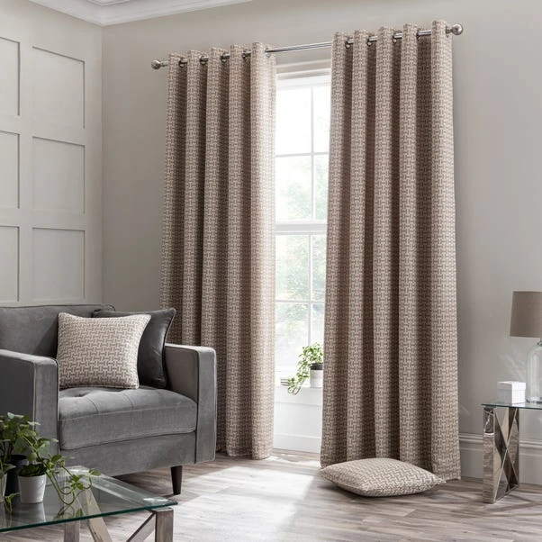Dunelm Stack Natural Eyelet Curtains - Image 2