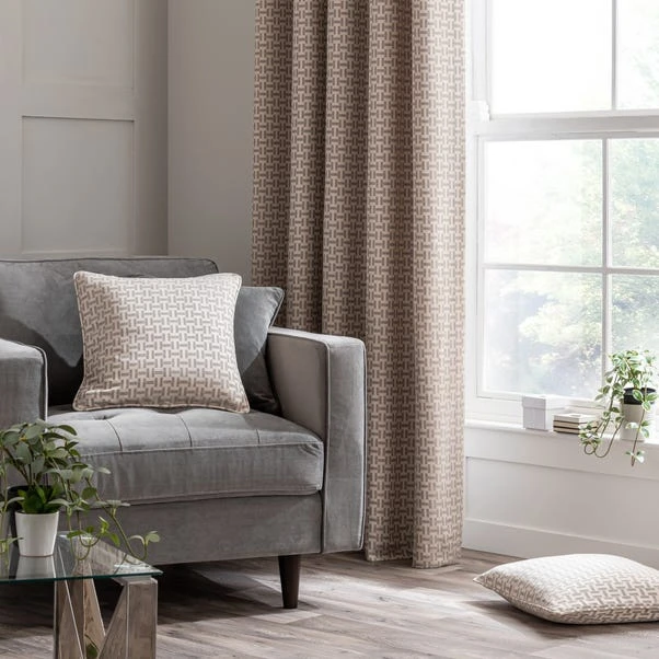 Dunelm Stack Natural Eyelet Curtains - Image 4