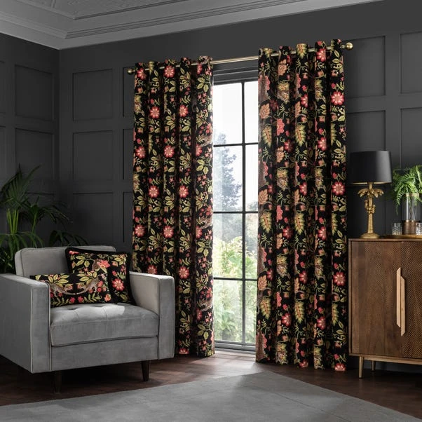 Dunelm Paradise Cheetah Pink Eyelet Curtains - Image 2