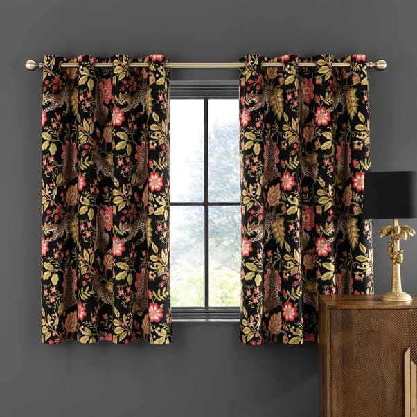 Dunelm Paradise Cheetah Pink Eyelet Curtains - Image 5
