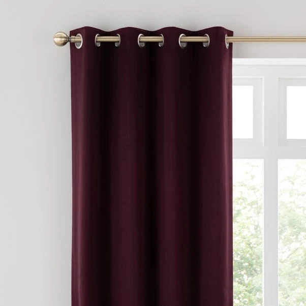 Dunelm Satin Merlot Eyelet Curtains