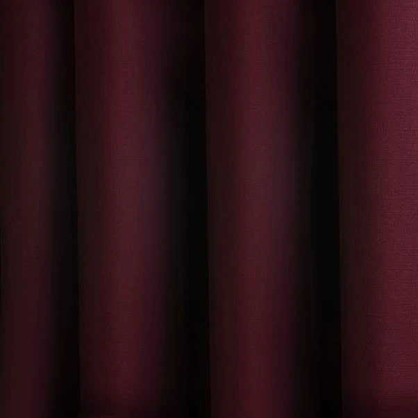 Dunelm Satin Merlot Eyelet Curtains - Image 3