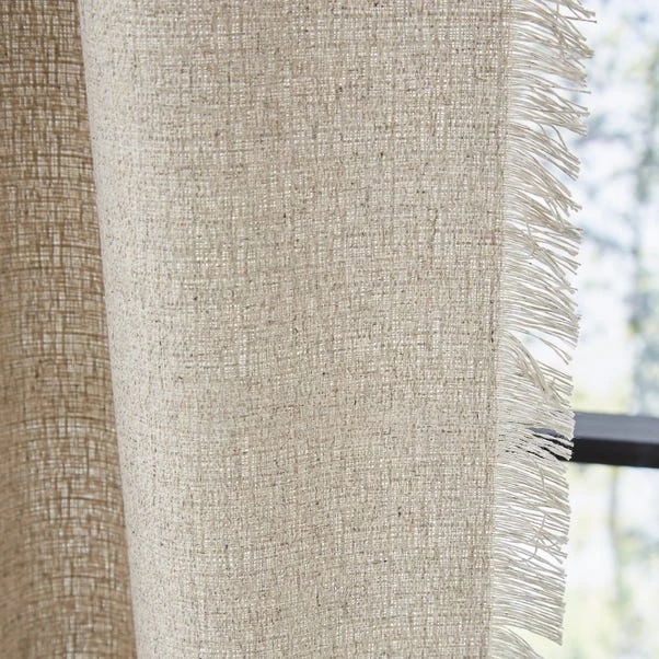 Dunelm Bondi Raw Edge Chateau Grey Slot Top Single Voile Panel - Image 3