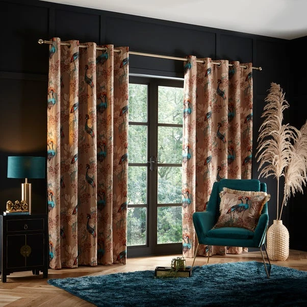 Dunelm Mariba Gold Eyelet Curtains - Image 2