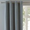 Dunelm Ryder Check Blue Eyelet Curtains