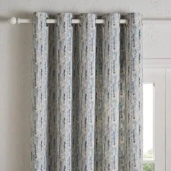 Natural History Museum Shoreline Seafoam Eyelet Curtains