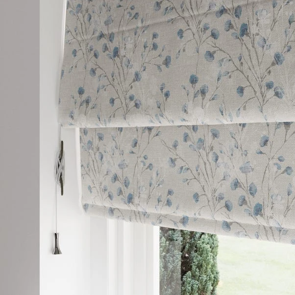 Dunelm Freya Ashley Blue Blackout Roman Blind - Image 2
