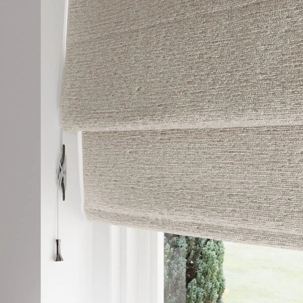 Dunelm Textured Chenille Mushroom Roman Blind - Image 2