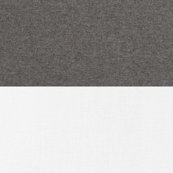 Dunelm Sheer Charcoal Blackout Double Roller Blind - Image 3