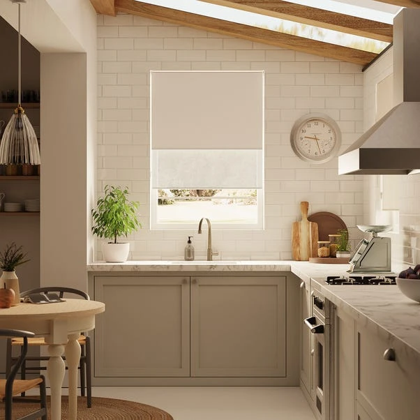 Dunelm Sheer Natural Blackout Double Roller Blind