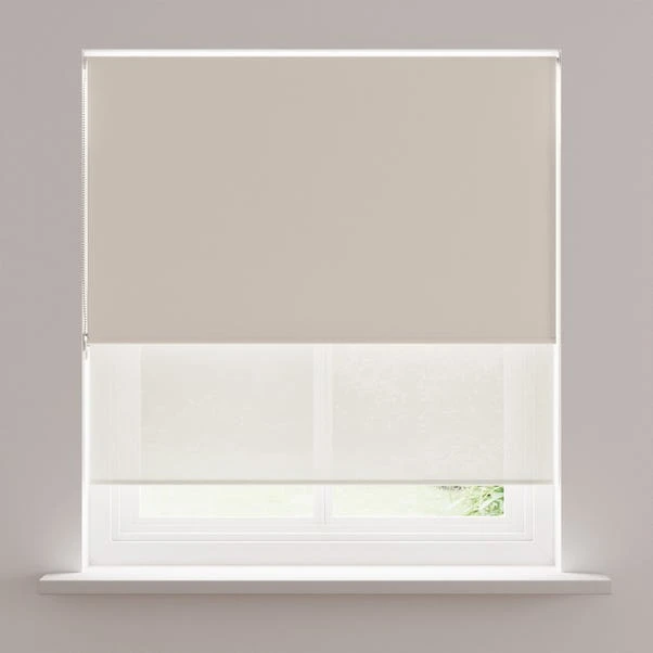 Dunelm Sheer Natural Blackout Double Roller Blind - Image 2