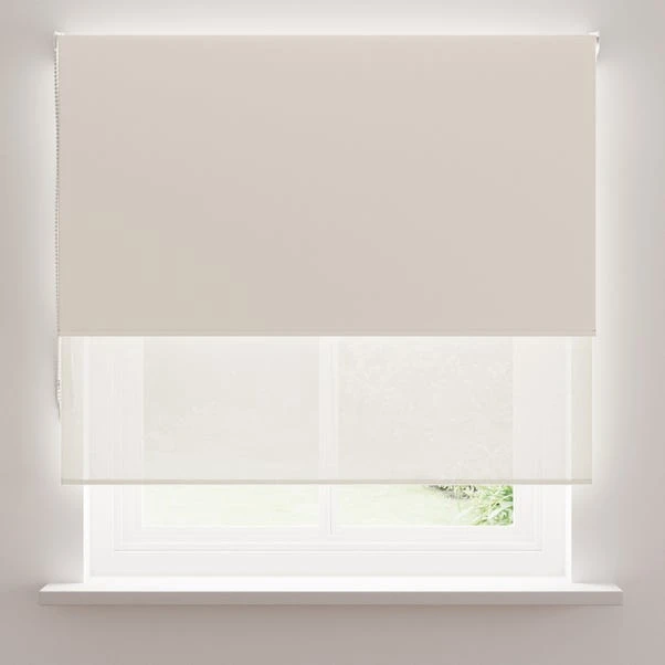 Dunelm Sheer Natural Blackout Double Roller Blind - Image 3