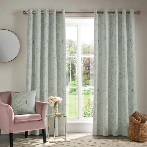 Holly Willoughby Jacinta Sage Eyelet Curtains - Image 2
