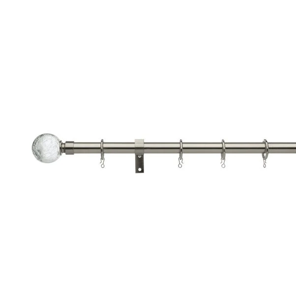 Dunelm Universal Crackled Glass 19mm Fixed Curtain Pole
