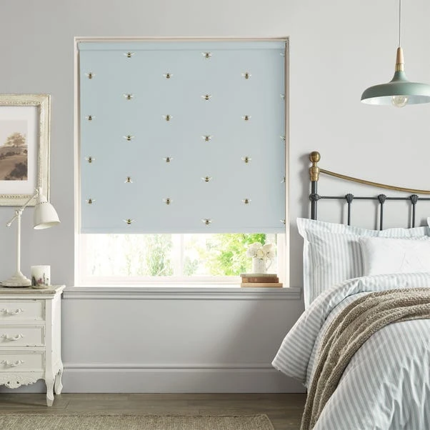 Sophie Allport Bee Duck Egg Blue Roller Blind