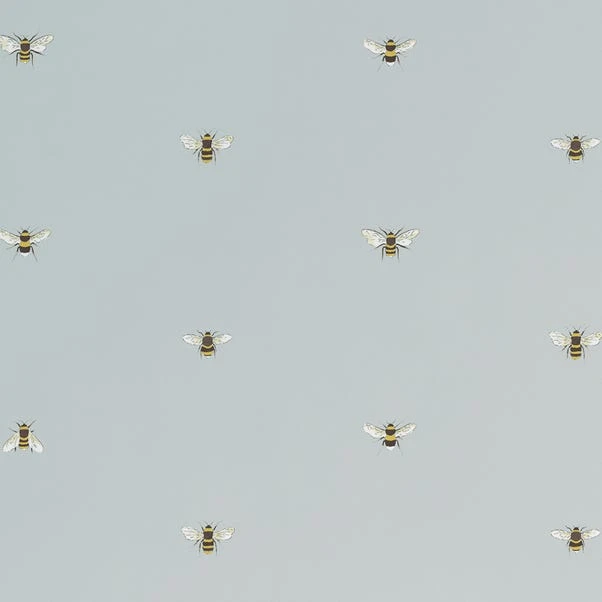 Sophie Allport Bee Duck Egg Blue Roller Blind - Image 3