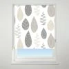 Universal Patterned Leaf Neutral Blackout Roller Blind