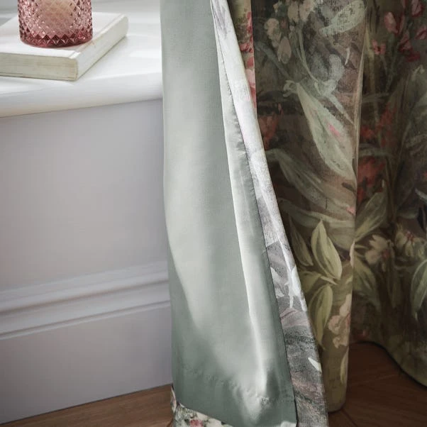 Hyperion Interiors Athena Floral Green Eyelet Curtains - Image 3